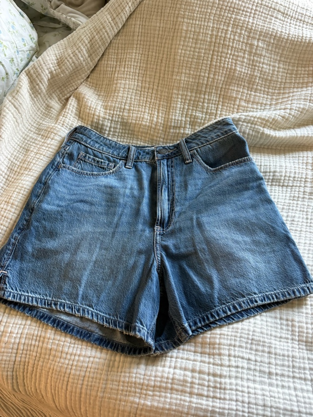 Hollister Light Blue Denim High-Rise Jean Shorts